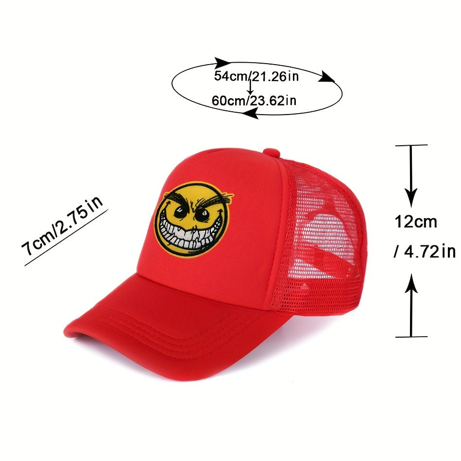 Unisex Sunshade Baseball Cap with Grimace Print