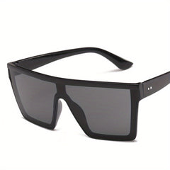 Y2K Flat Top Mirror Lens Sunglasses UV400