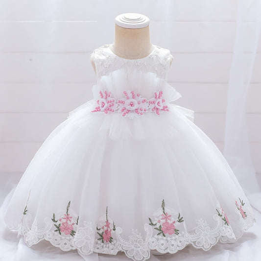 Baby Girl Mesh Embroidered Princess Dress