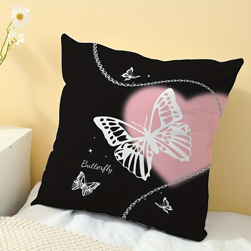 Butterfly Chain Soft Printed Pillow for Home Decoration