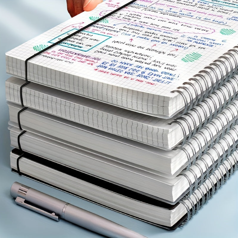 A5 Spiral Hardcover Notebook 80 Sheets Horizontal Line Grid Blank Inner Page
