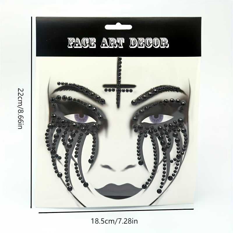 Halloween Face Gem Stickers Fluorescent DIY Party Cosplay Face Paint