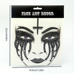 Halloween Face Gem Stickers Fluorescent DIY Party Cosplay Face Paint