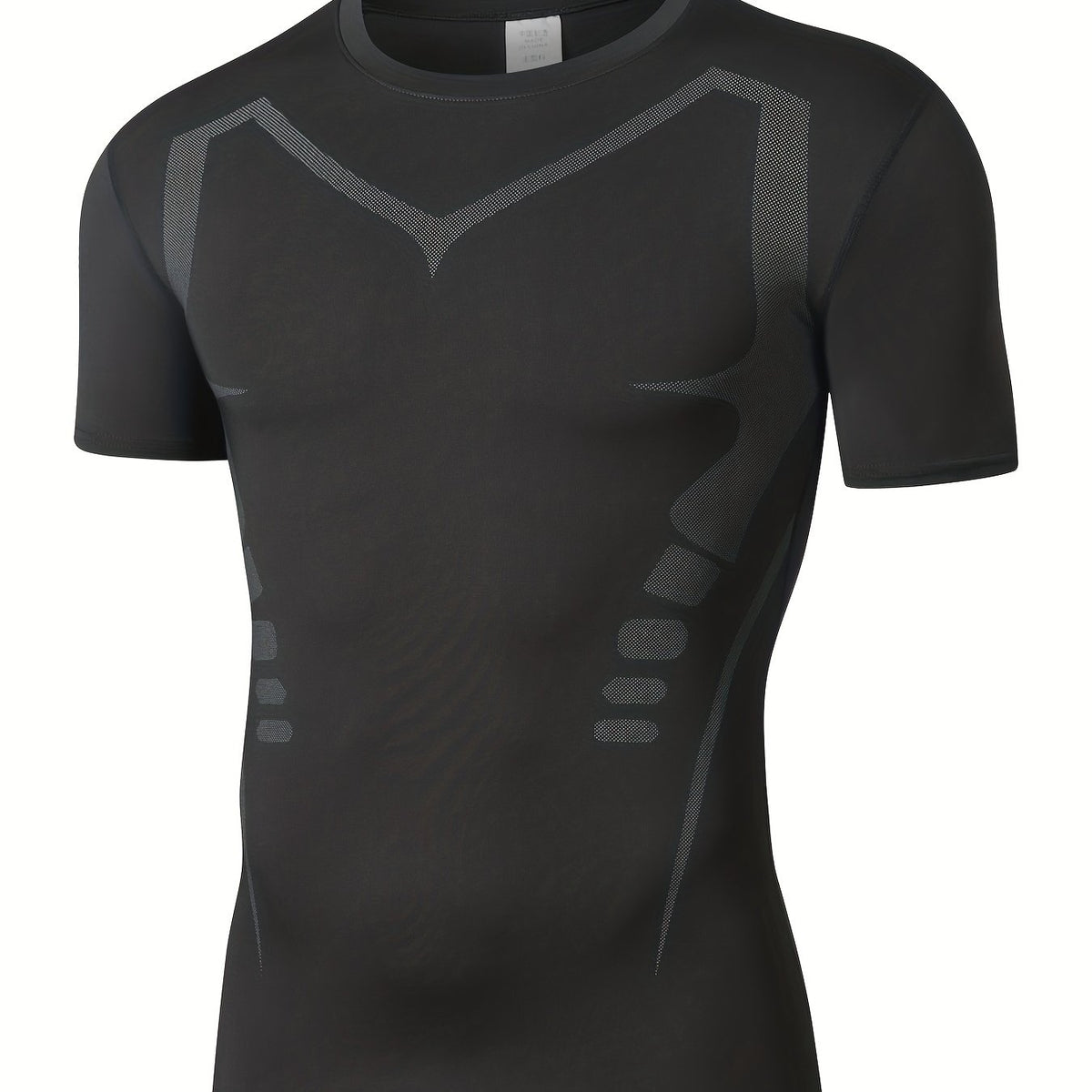 Men's Short Sleeve T shirt Active High Stretch Compression Base Layer Top