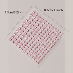 Y2K Pink Face Gems One Sheet Rhinestone Stickers