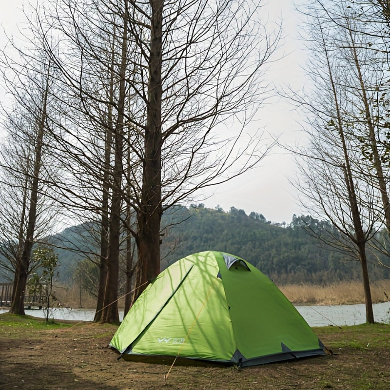 Waterproof Camping Tent with Ripstop Polyester & Aluminum Poles