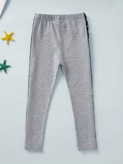 Girls' Stylish Side Taping Elastic Waist Sports Casual Sweatpants