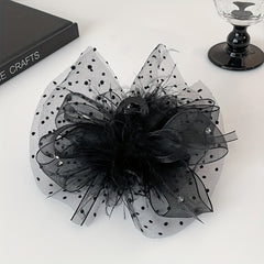 Ancient Style Ostrich Feather Hair Claw Large Hairpin