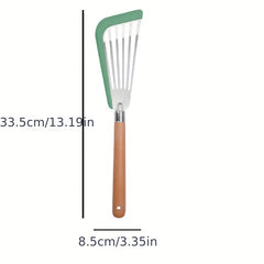 Silicone Spatula for Non Stick Pot Anti Scalding Stainless Steel Frying Spatula