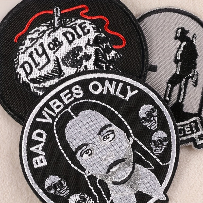 3pcs Boys Y2K Embroidery DIY Patch For Clothes B
