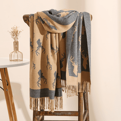Set of 2 Fringe Trim Scarves