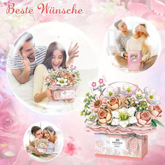 1951pcs Rose Building Blocks Immortal Flower DIY Assembly Toy