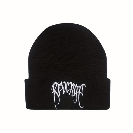 High Letter Embroidery Knitted Hat Autumn Winter Pullover Beanie