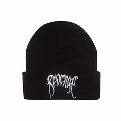 High Letter Embroidery Knitted Hat Autumn Winter Pullover Beanie