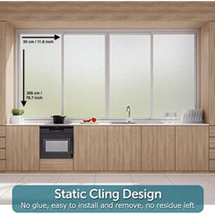 Frosted Opaque Privacy Window Film Static Cling Anti UV Glass
