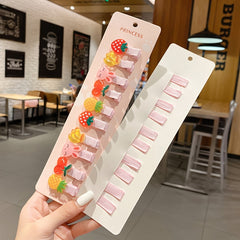 10pcs Girls Cartoon Hair Clips School Party Accessories