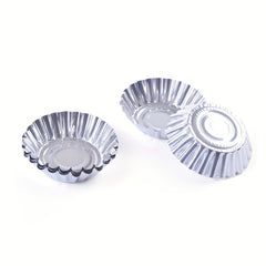 50pcs Disposable Egg Tart Molds Tin Foil Mini Tart Pans Non Stick