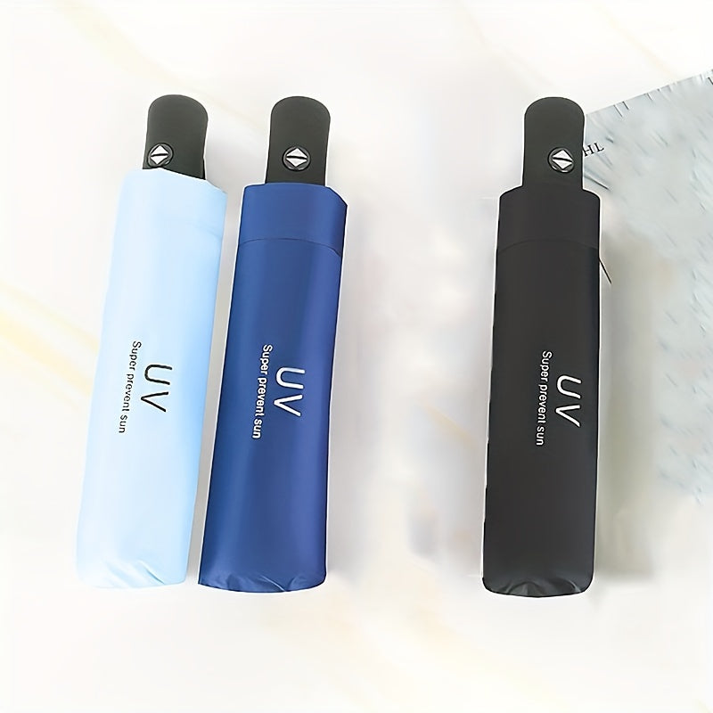 Outdoor Sunshade Automatic Umbrella Three fold Rain Or Shine Dual use Umbrella
