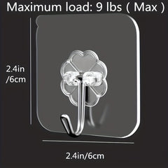 3pcs Adhesive Heavy Duty Wall Hook Waterproof for Bathroom Kitchen
