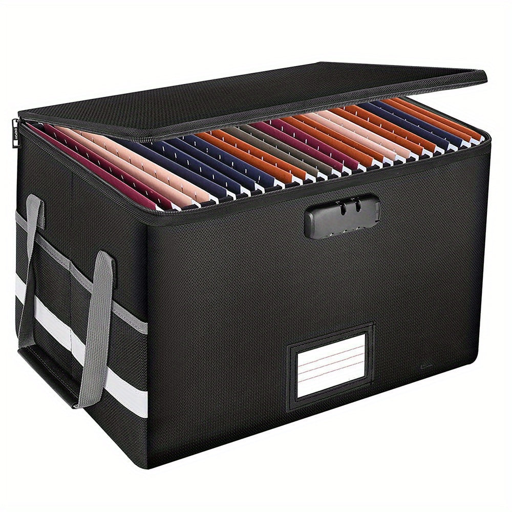 Fireproof Storage Box With Lock Anti Static Box Portable Home Office Storage