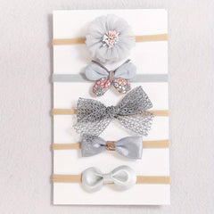 5pcs Baby Girls Flowers Bow Butterfly Headband Elastic Hairband