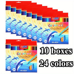 10 Boxes Colorful Pencils for Art Supplies