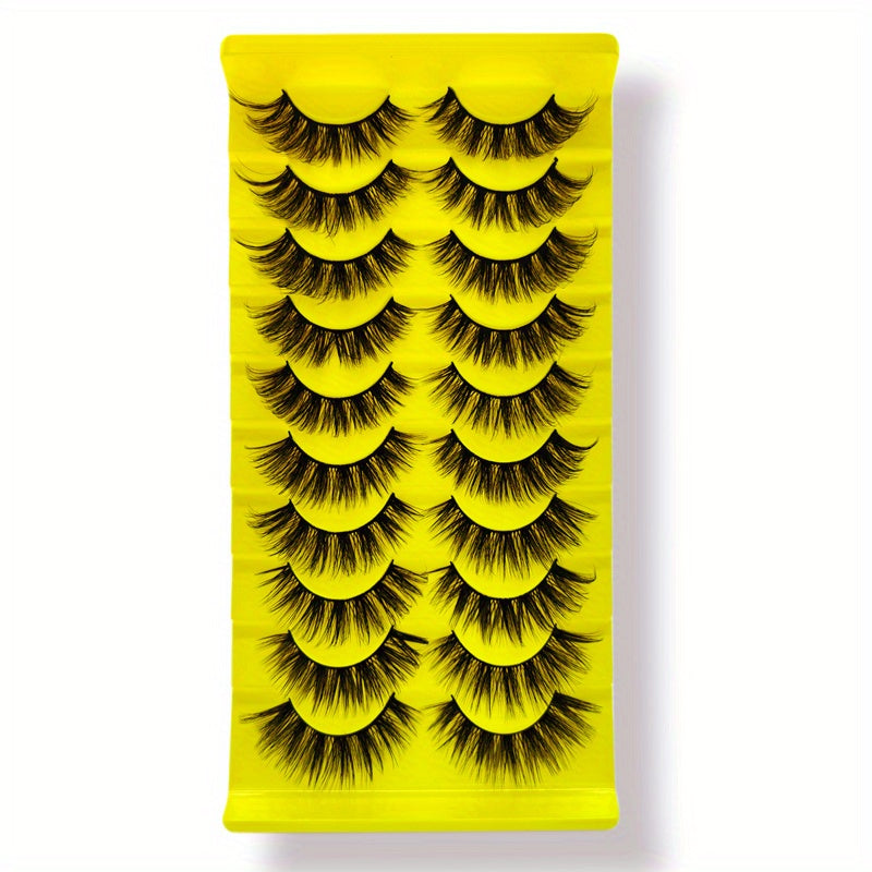 10 Pairs 10D Dramatic Cat Eye False Eyelashes 15 18mm