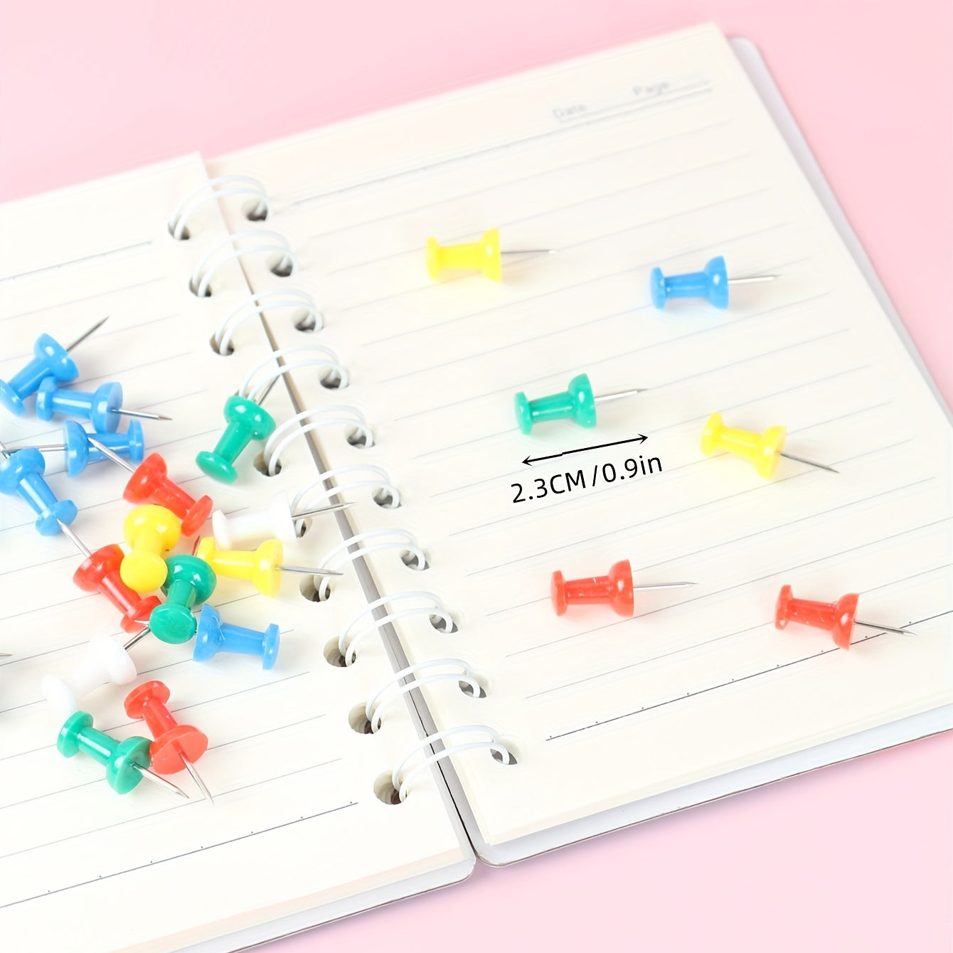 40pcs Mixed Round Push Pins for Students