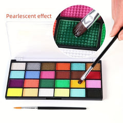 24 Water Soluble Body Paint Face Paint Stage Makeup Christmas Halloween