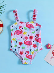 Sweet Girls Flamingo 1pc Swimsuit Bathing Suit Beach Vacation Gift