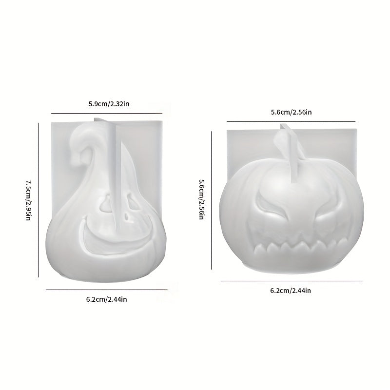 Halloween DIY Candle Silicone Mold 3D Angry Pumpkin Aromatherapy Candle