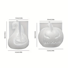 Halloween DIY Candle Silicone Mold 3D Angry Pumpkin Aromatherapy Candle
