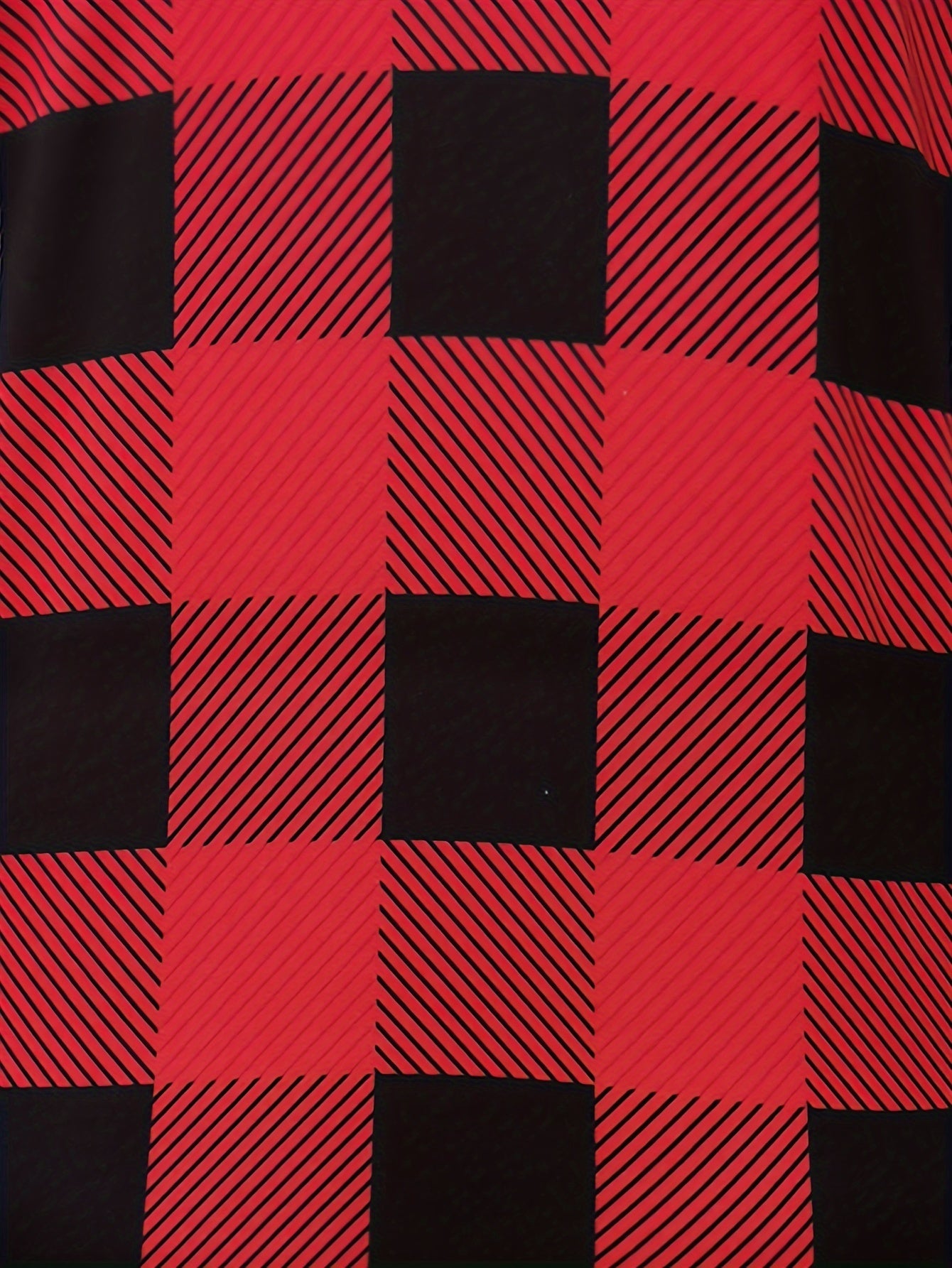 Women's Plus Gingham Print Long Sleeve Dress w/ Pockets