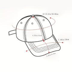 Hip Hop Letter Print Baseball Cap Couple Dad Hats Adjustable Breathable