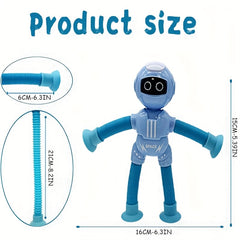 4pcs Astronaut Robot Telescopic Toys Set Educational & Relaxing Puzzle