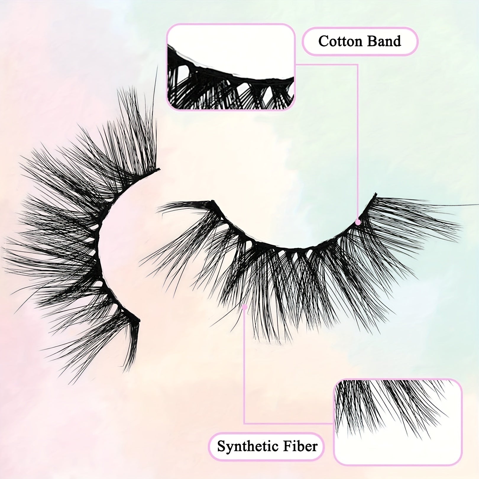 Thick Fluffy D Curling Cat Eye Lashes Faux Mink False Eyelashes