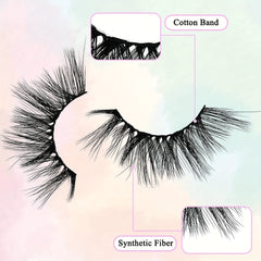 Thick Fluffy D Curling Cat Eye Lashes Faux Mink False Eyelashes