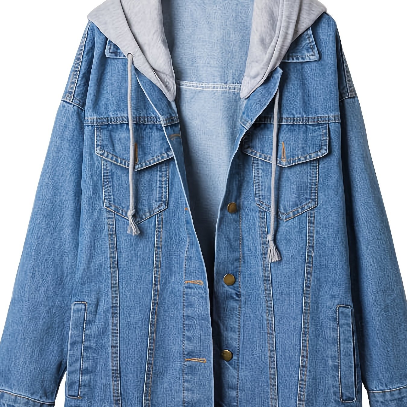 Oversized Long Denim Jacket Women's Coat