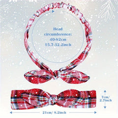 Christmas Headbands Bow Hair Hoops Party Decor Photography Props