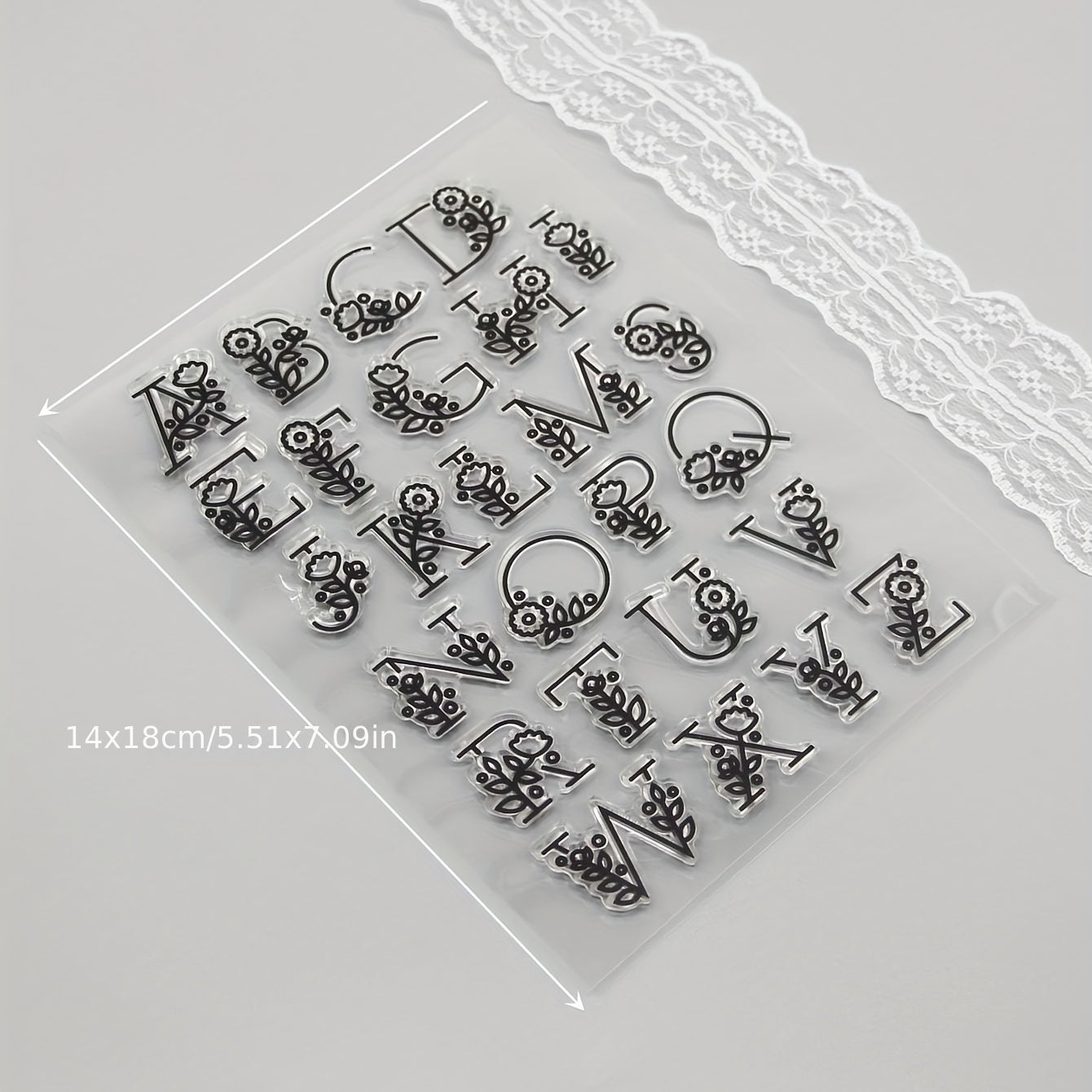 Alphabet Cartoon Transparent Stamp DIY Handcraft For Kids Teens