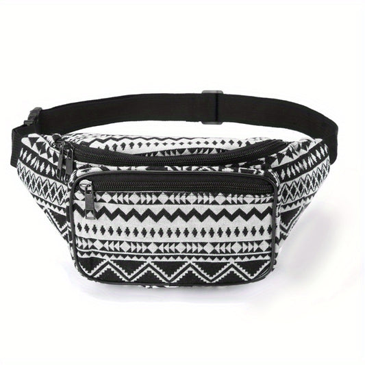 Ethnic Style Fabric Fanny Pack Women's Geo Pattern Waist Bag