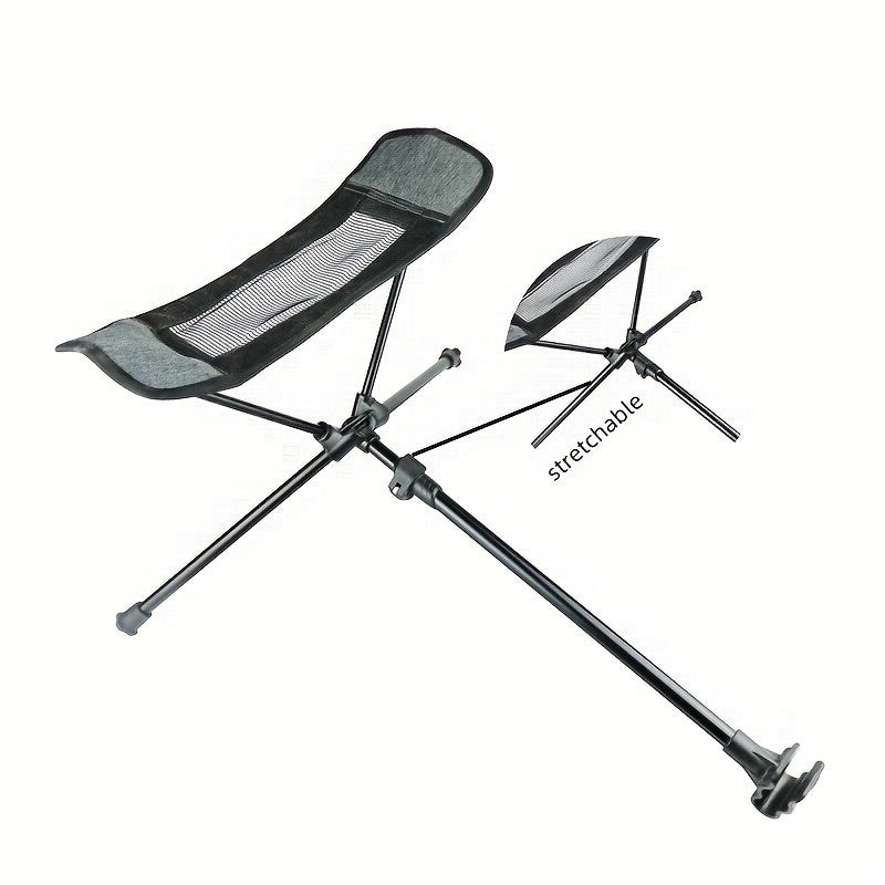 Aluminum Folding Footrest Portable Recliner Lazy Camping Chair Foot Rest
