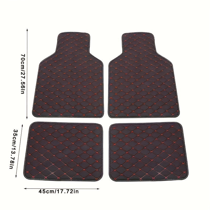 4pcs Universal Waterproof Car Floor Mats