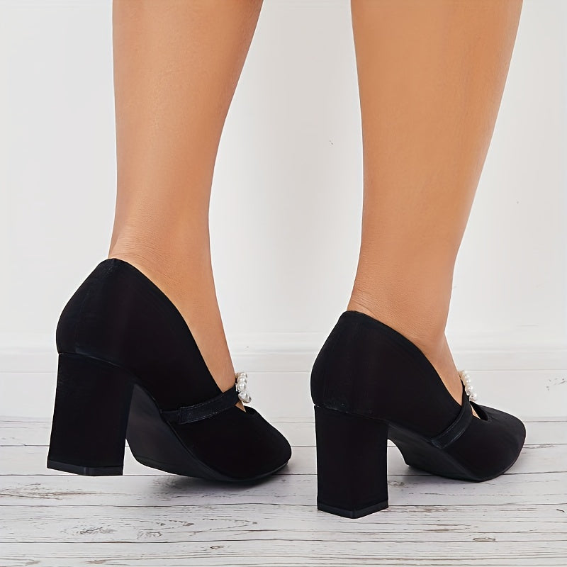 Women's Block Heel Mary Jane High Heels