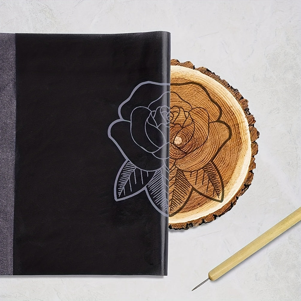 Graphite Transfer Paper 50pcs For Tracing Drawing Patterns On Wood Canvas Fabric