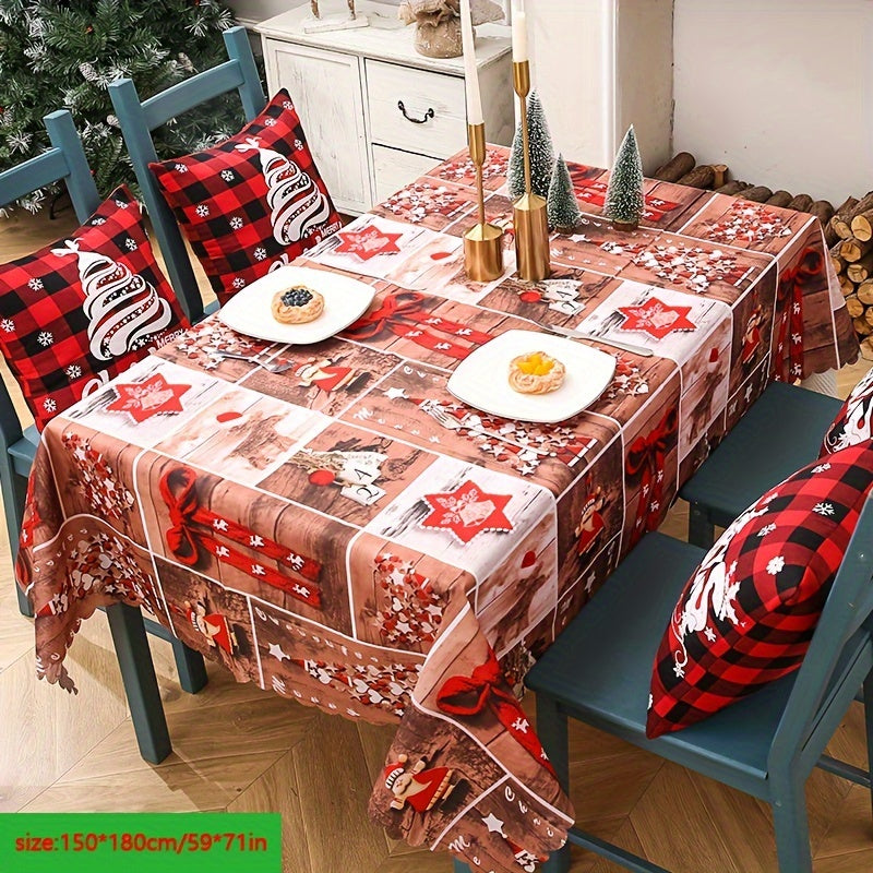 Christmas Printing Tablecloth Table Runner Christmas Tabletop Decorations