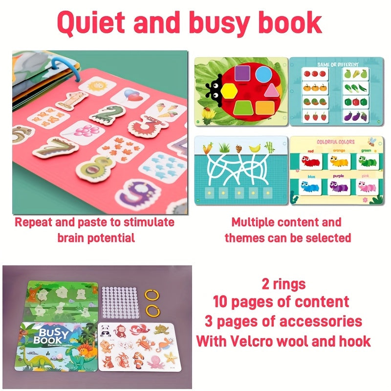 Interactive Quiet Book for Toddlers Educational Sensory Learning Activity Toy
