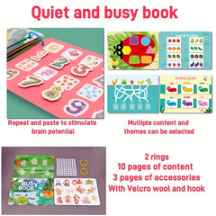 Interactive Quiet Book for Toddlers Educational Sensory Learning Activity Toy
