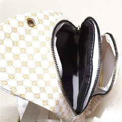 Geo Print Sling Bag PU Leather Crossbody Bag