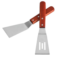 Small Stainless Steel Spatula with Wooden Handle